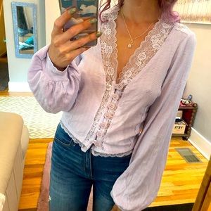 Lilac and lace top